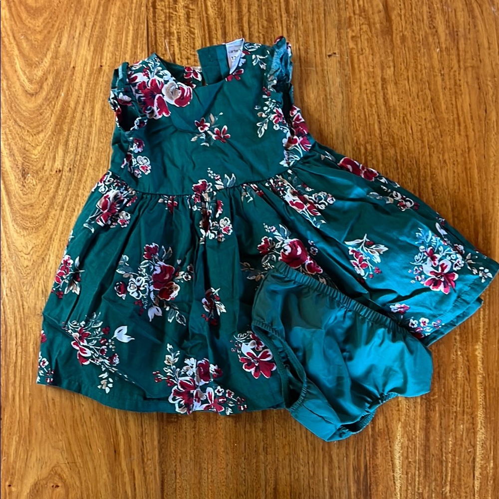 Carters Floral Baby Dress with Bloomers